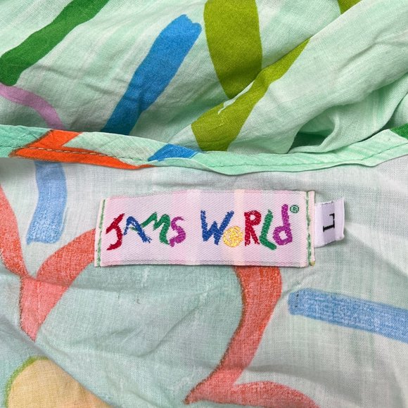 Jams World Vintage Midi Dress Floral Shift Relaxed Fit Boho Casual Novelty Print - Picture 4 of 7